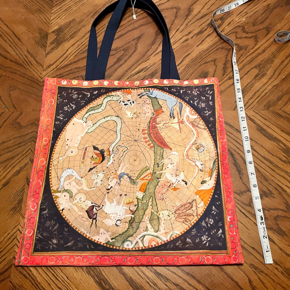 NWOT Celestial constellation map on canvas tote